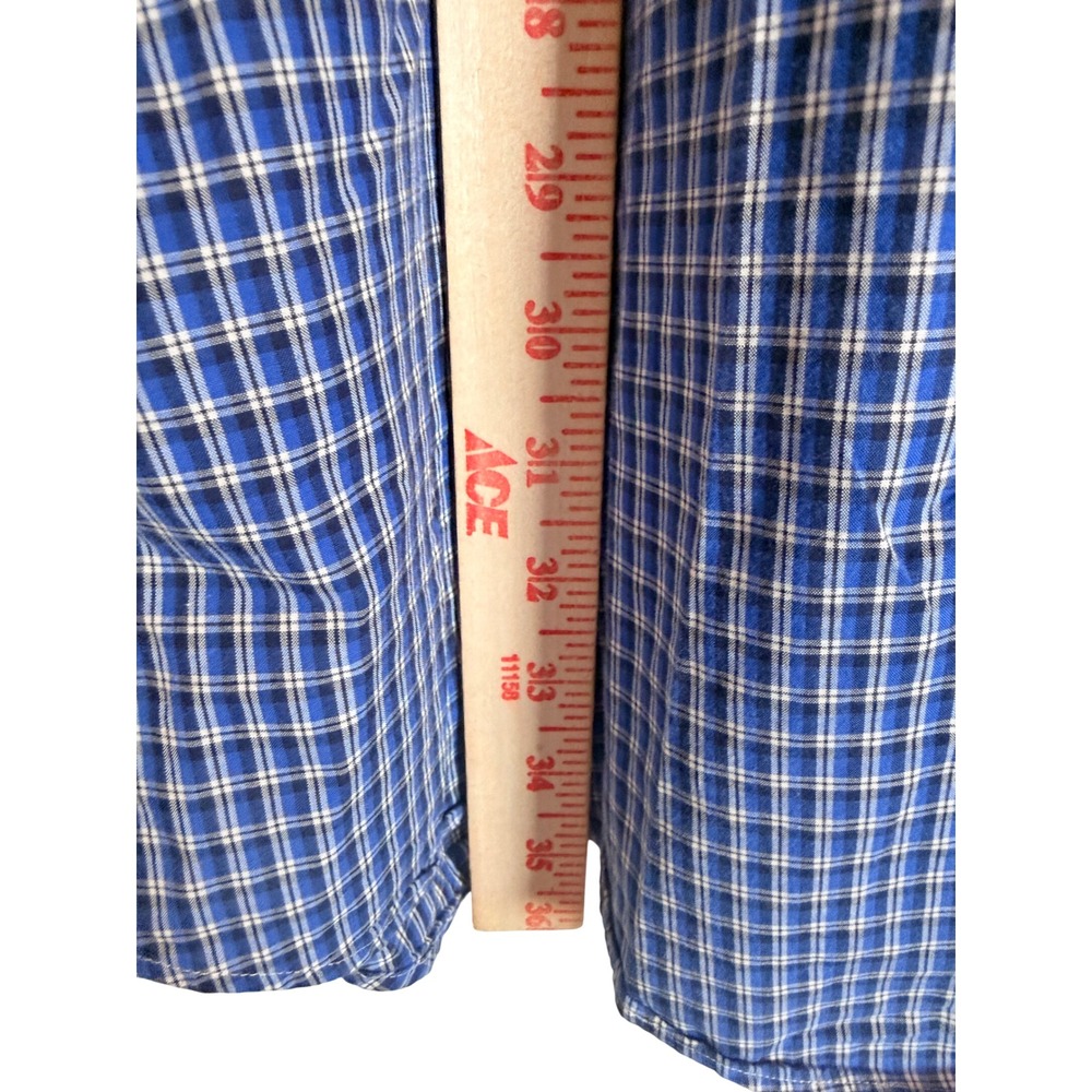 Spring Preppy Ralph Lauren Mens 3XLT Blue‎ Plaid Short Sleeve Button Down Shirt - Picture 5 of 7